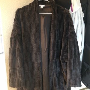 Faux fur coat Dark Gray XL